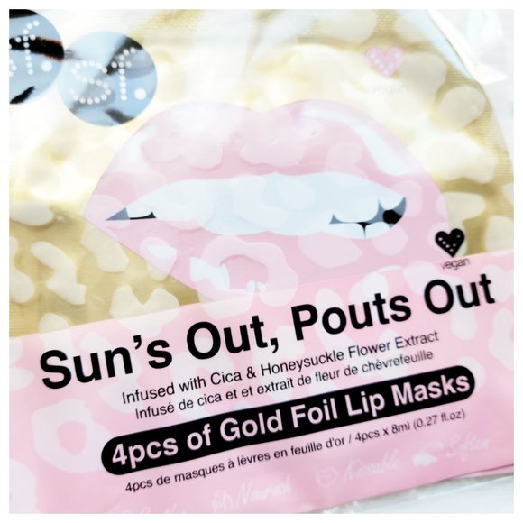 sf Glow Suns Out Pouts Out Gold Foil Lip Masks - Picture 6 of 10